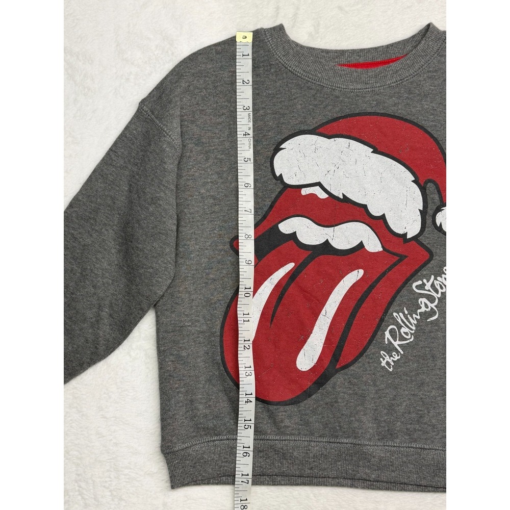 Rolling Stones Sweatshirt Toddler 5T Holiday Grey Girls Crewneck - Picture 3 of 7